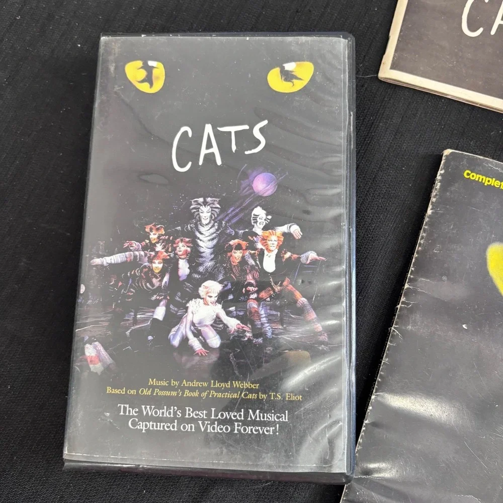 Cats Musical Bundle Andrew Lloyd Webber Sheet Music‎ 2 Playbills VHS Tape Set